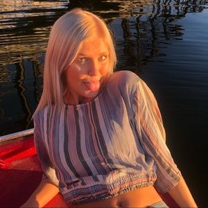 Stripped cropped top